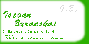 istvan baracskai business card