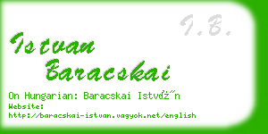 istvan baracskai business card